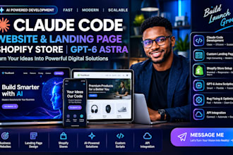 claude code website design custom landing page claude shopify gpt 6 astra script