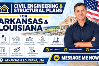 do civil engineering and structural plan for arkansas and louisiana
