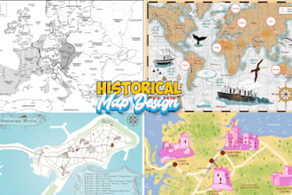 design old historical map, alternate history map, 2d fantasy map design, war map