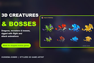 create stylized 3d creatures and bosses for your mobile game