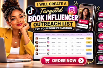 create a targeted book influencer outreach list for your book promotion
