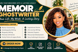 ghostwrite your memoir biography or autobiography