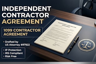 draft an enforceable independent contractor agreement and 1099 contract