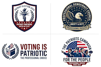 create a unique patriotic political campaign election patriot logo