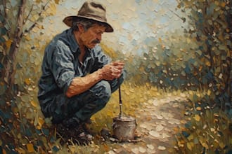 draw oil painting, digital oil painting