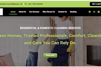 build a cleaning website for house and office cleaning services