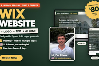 design and build your wix website with logo and SEO