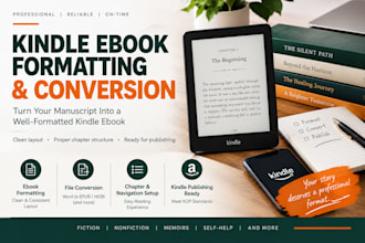 format and convert your manuscript for kindle ebook publishing book layout