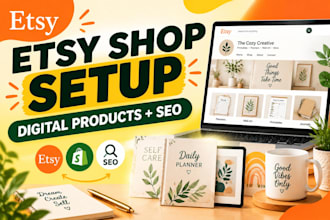 etsy shop setup, etsy digital product, etsy shop, etsy seo