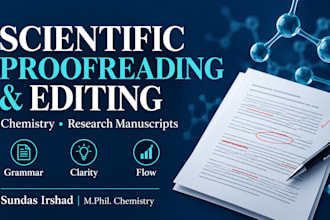 proofread and edit scientific research manuscripts