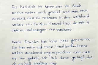 write anything with my exellent handwriting
