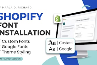 do shopify fonts insta