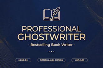 ghostwrite your bestselling fiction and memoir book professionally