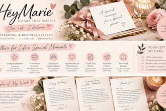write heartfelt personal and professional letters