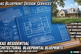 draft residential architectural blueprints for texas