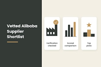 research and shortlist vetted alibaba suppliers for your product