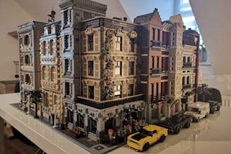 build 3d lego design, lego moc, lego car, lego house 3d model with instruction
