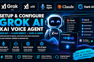 setup grok ai xai voice agent claude website hark ai agent