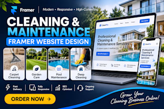 design carpet garden pool maintenance deep cleaning services framer website