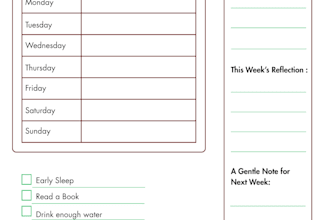 design minimalist digital planner and self care journal pdf