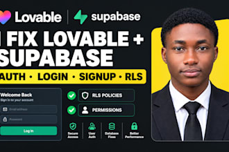 fix lovable supabase authentication, login, signup and rls issues