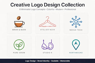 design modern minimalist logo and instagram post
