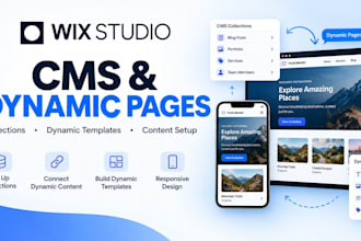 set up wix studio cms and dynamic pages