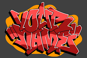 design custom graffiti lettering or a streetwear logo