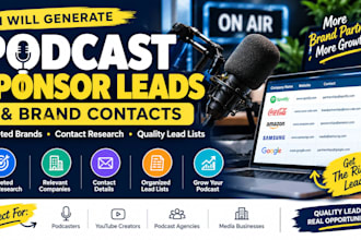 generate targeted podcast sponsor leads and brand contacts