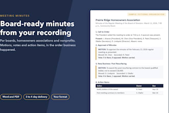 write your meeting minutes