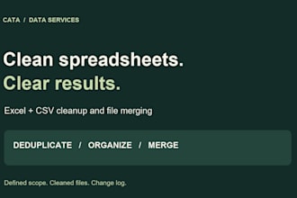clean, merge and organize your excel or CSV files
