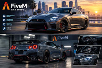 create custom fivem car models, 3d vehicles, and realistic car mods