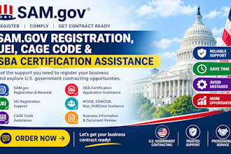 do samgov registration uei cage code and sba certification assistance
