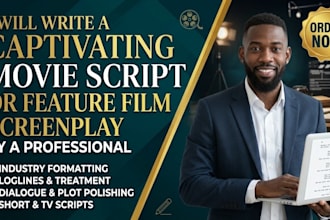 write a captivating movie script screenplay or feature film