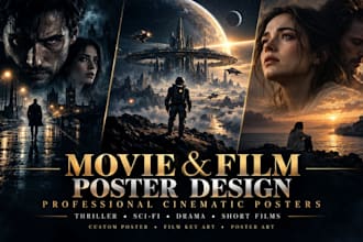 design a cinematic movie poster film poster and horror poster