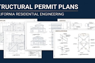 california structural permit plans, seismic design, beam sizing framing drawings