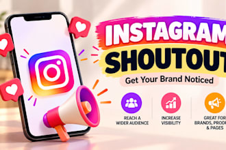 do an instagram shoutout on a 30k page