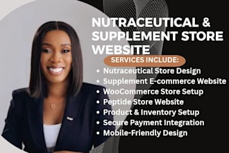 build a professional nutraceutical, supplement or peptide store website