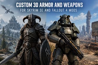 create 3d armor and weapons for skyrim and fallout 4 mods
