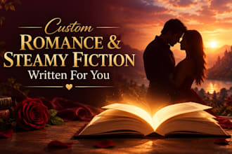 write steamy erotic romance story, fiction fanfic erotica, custom short story