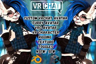 custom vrchat avatar furry avatar nsfw vrc avatar vr character