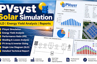 perform pvsyst solar simulation sld energy yield analysis and reports