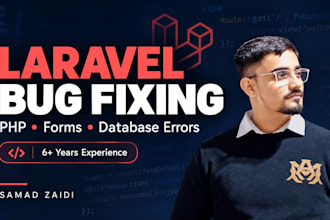 fix laravel bugs, errors and broken website features