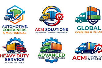 design a automotive, containers, and mechanical logo