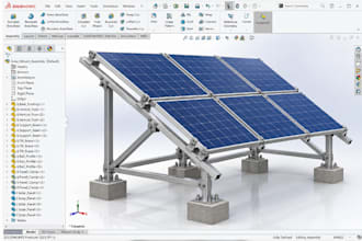 do solar panel mounting systems photovoltaic structures in solidworks 3d cad