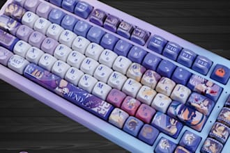 design custom keycap artwork, anime themes, and keyboard layout concepts