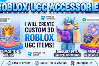 design 3d roblox ugc accessories hat hair layered clothing or item in blender