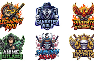 design a anime, gangster, and legends logo