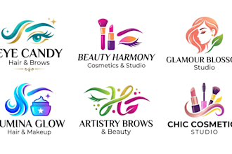 design a hair, cosmetics, and eyebrow logo