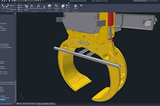 do custom robotic gripper fingers, end effector cad design, pick and place auto